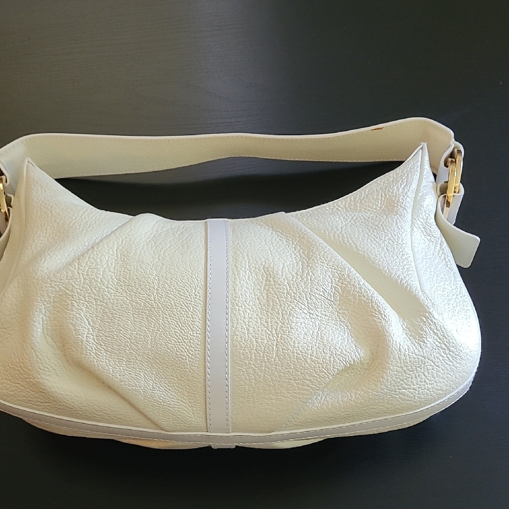Bulgari Cream Hobo Bag with Gold Accents - Picture 4 of 15